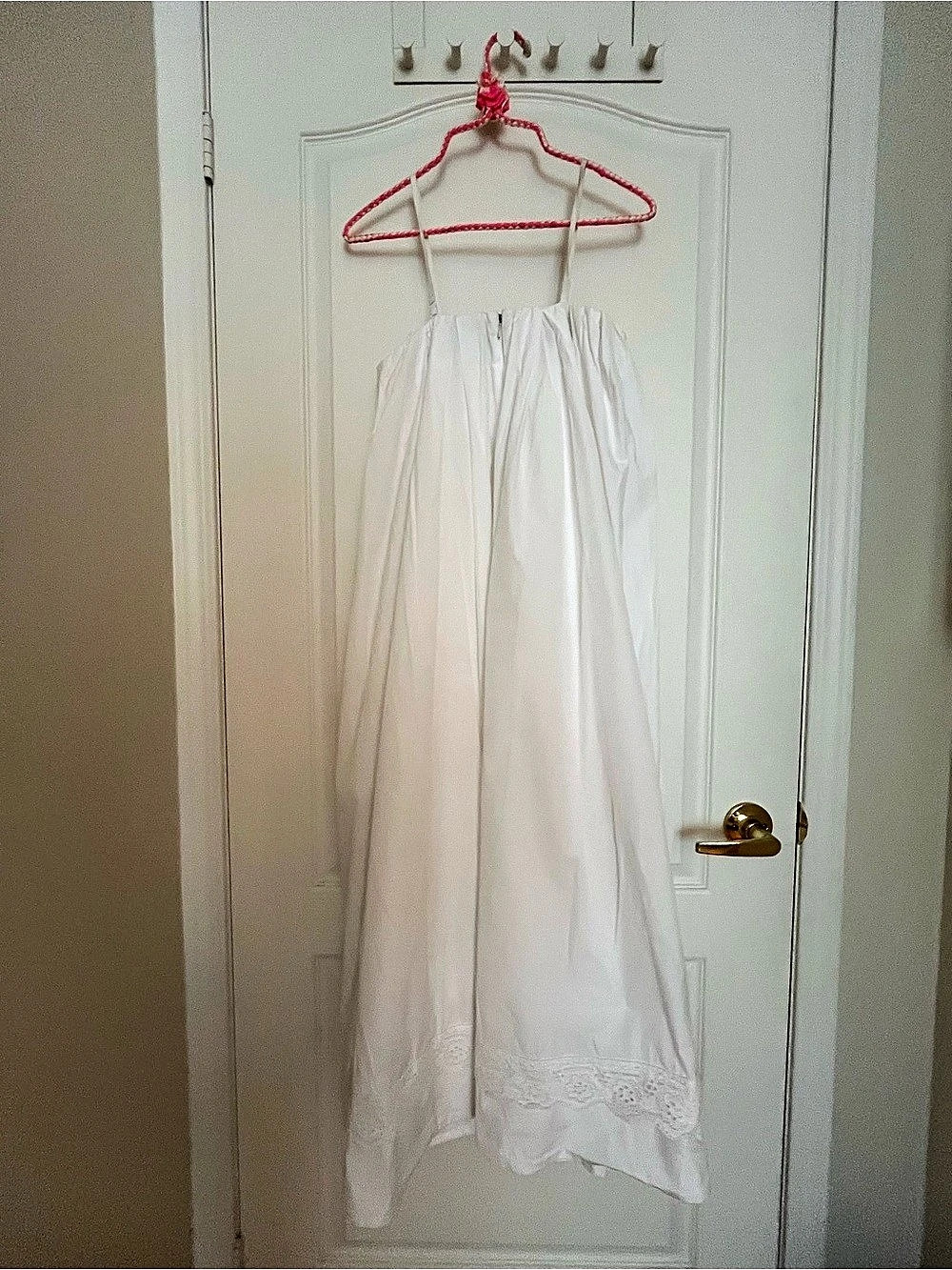 Simone Rocha | Lace Trim Slip Dress Maxi Dress White (UK 8)